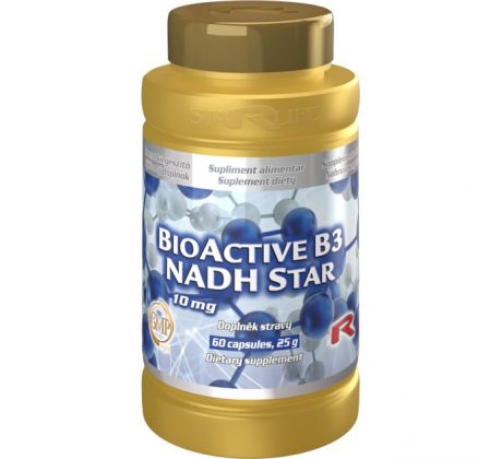BIOACTIVE B3 NADH STAR - Príliv energie do každej bunky tela, Starlife 60 kaps