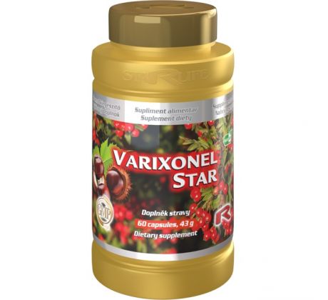 VARIXONEL STAR, Úľava pri pocite ťažkých a unavených nôh, Starlife 60 kaps