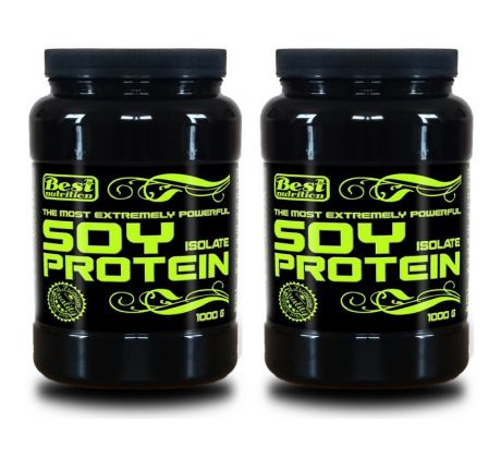 BEST NUTRITION Sójový izolát instant Soy Protein Isolate 1+1 zadarmo 1000g + 1000g