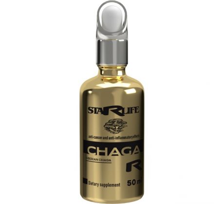CHAGA DROPS patrí medzi najsilnejšie antioxidanty na svete, chráni bunky proti oxidačnému stresu a predčasnému starnutiu Starlife 50 ml