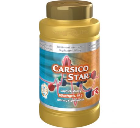 CARSICO STAR - Jedinečná kombinácia pre udržanie celkovej fyzickej kondície s antioxidačným účinkom. Starlife, 60 mäkkých kapsúl