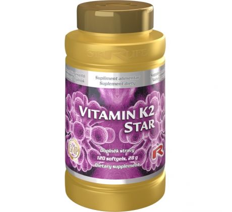VITAMIN K2 STAR - pre podporu krvnej zrážanlivosti a stavbu zdravých kostí, Starlife 120 tob