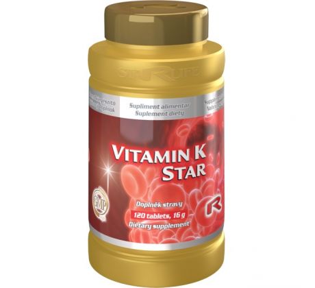 VITAMIN K STAR - pre podporu krvnej zrážanlivosti a stavbu zdravých kostí, Starlife 120 tabl