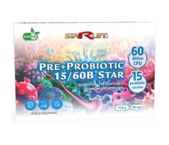 PRE+PROBIOTIC 15/60B STAR - prevencia pre vytvorenie (udržanie) zdravého mikrobiómu, Starlife 30 kapsúl