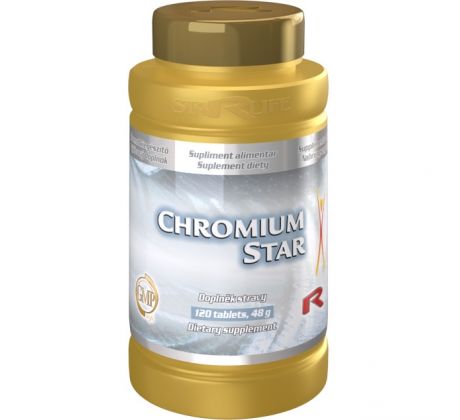 CHROMIUM STAR - pre optimálnu hladinu krvného cukru a pre zníženie hladiny cholesterolu, Starlife 120 tabl