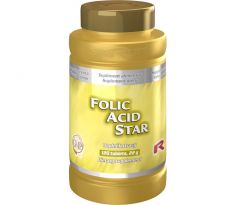 FOLIC ACID STAR - kyselina listová pre obnovu a rast buniek a pre správny vývoj plodu počas tehotenstva, Starlife 120 tabl