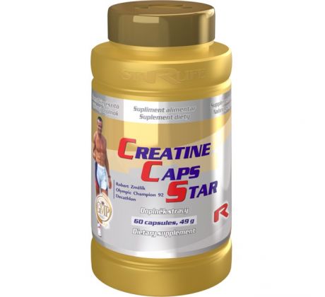CREATINE CAPS STAR - Kreatín zvyšuje fyzickú výkonnosť, slúži ako rýchly a efektívny zdroj energie. Starlife 60 kapsúl