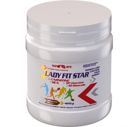 LADY FIT STAR nízkoenergetický práškový koncentrát pre prípravu chutného koktejlu, Starlife 420 g
