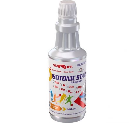 ISOTONIC STAR odďaluje únavu a zlepšuje podmienky na dosiahnutie požadovaného výkonu, Starlife 500 ml